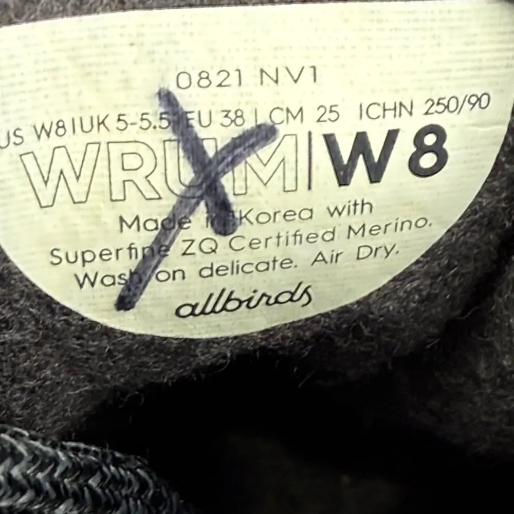 Allbirds Wool Runner Up Mizzle Hi Top Women’s Sz 8 Indigo Blue Lace Up Sneakers